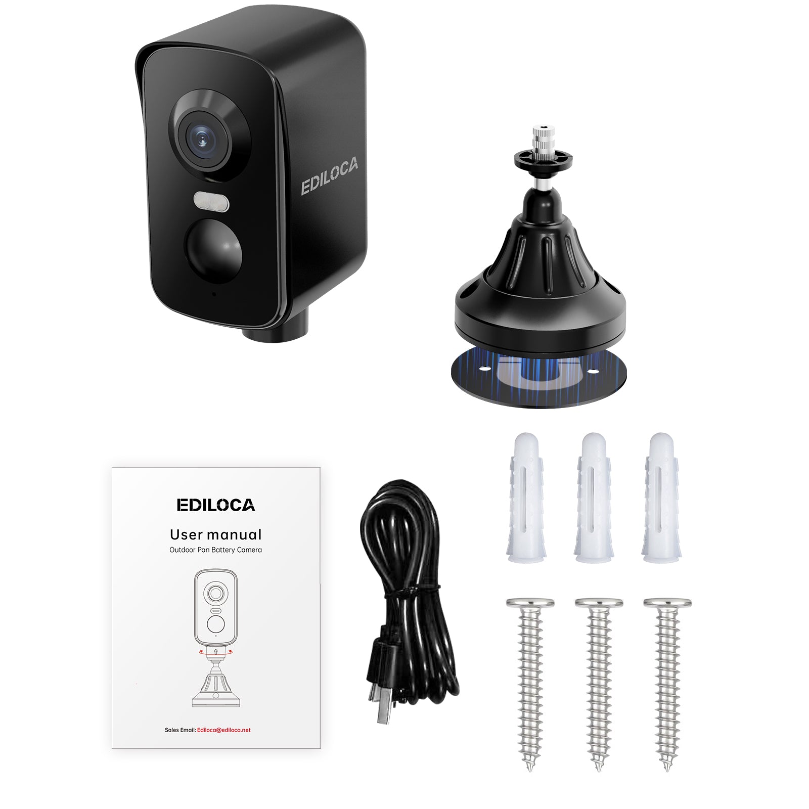 EDILOCA Battery Powered WiFi Camera