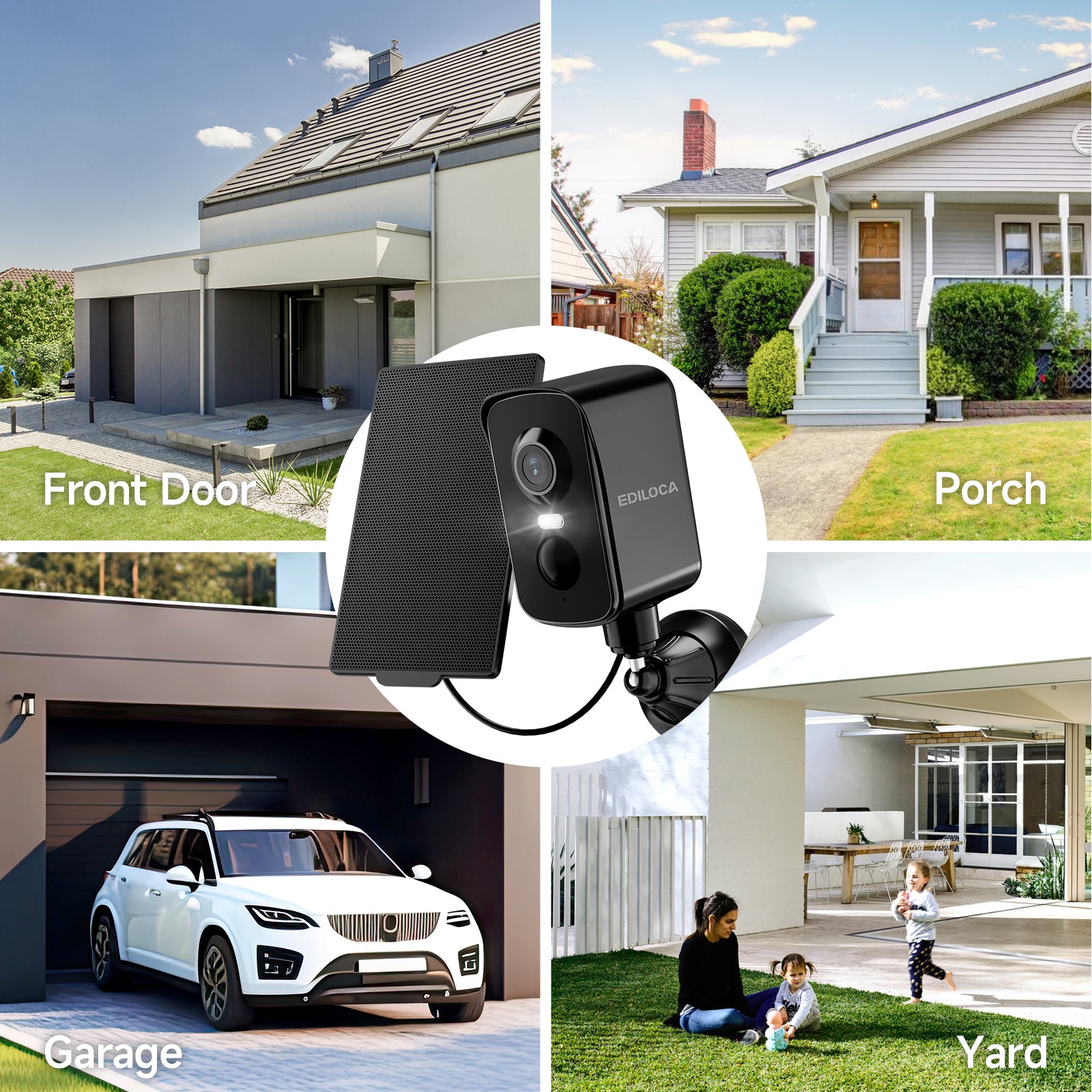 EDILOCA Solar Security Cameras