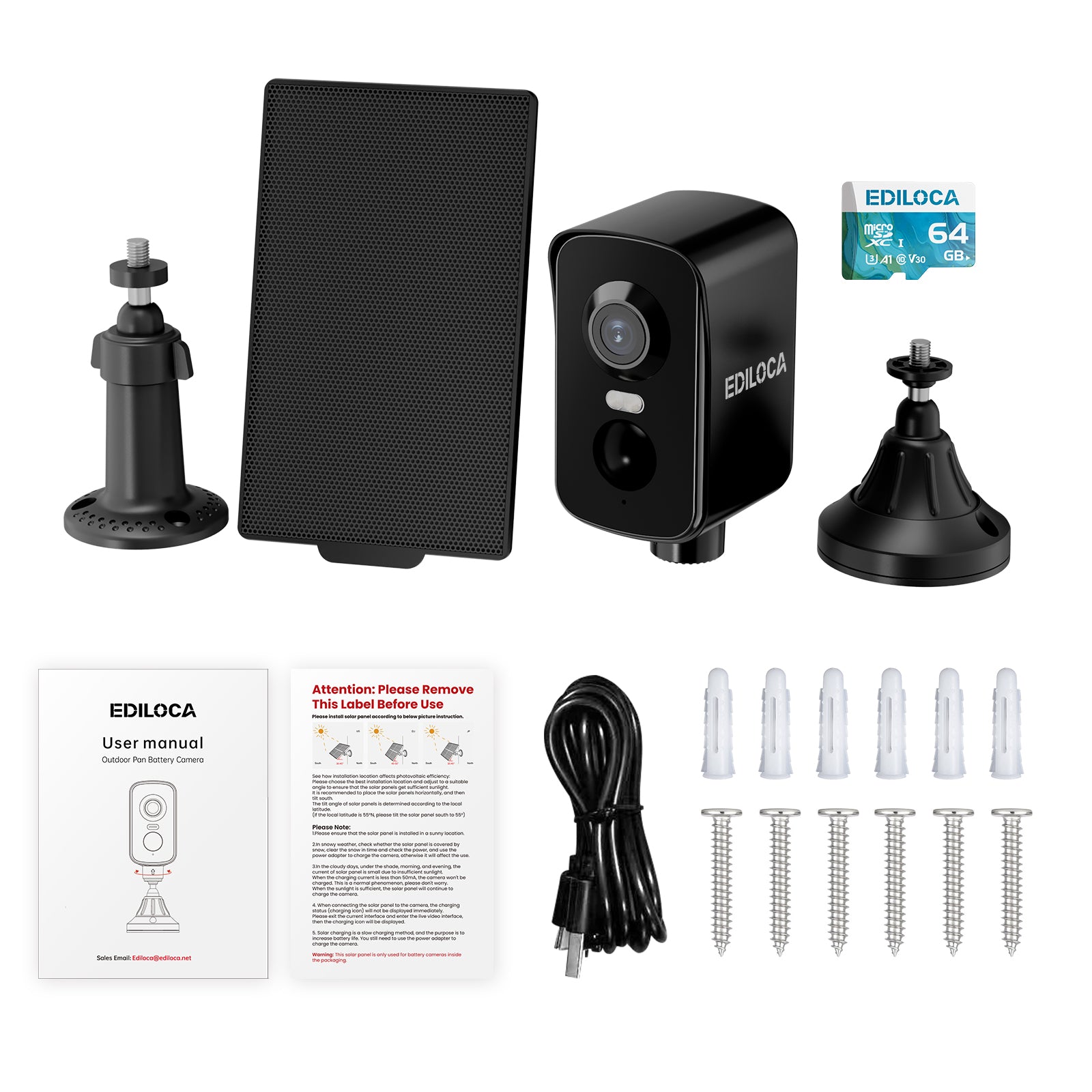 EDILOCA Solar Security Cameras