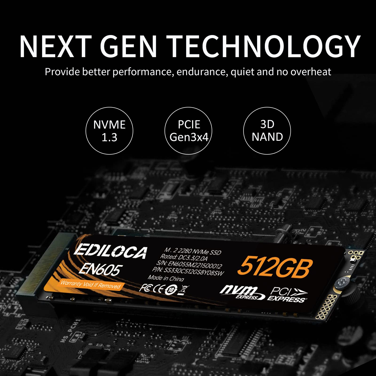 Ediloca EN605 M.2 SSD PCle 3.0x4