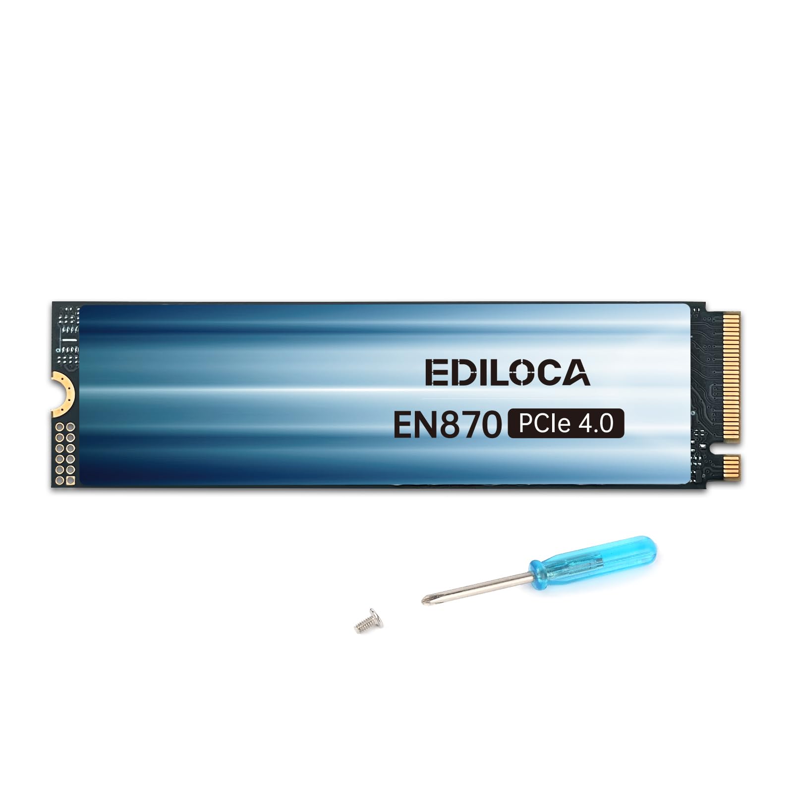 Ediloca EN855 SSD de Jeu Interne avec dissipateur Thermique 2 to PCIe Gen4,  NVMe M.2 2280, jusqu'à 7400 Mo/s, Disque SSD, configure Le Cache DRAM,  Compatible avec PS5 et PC : 