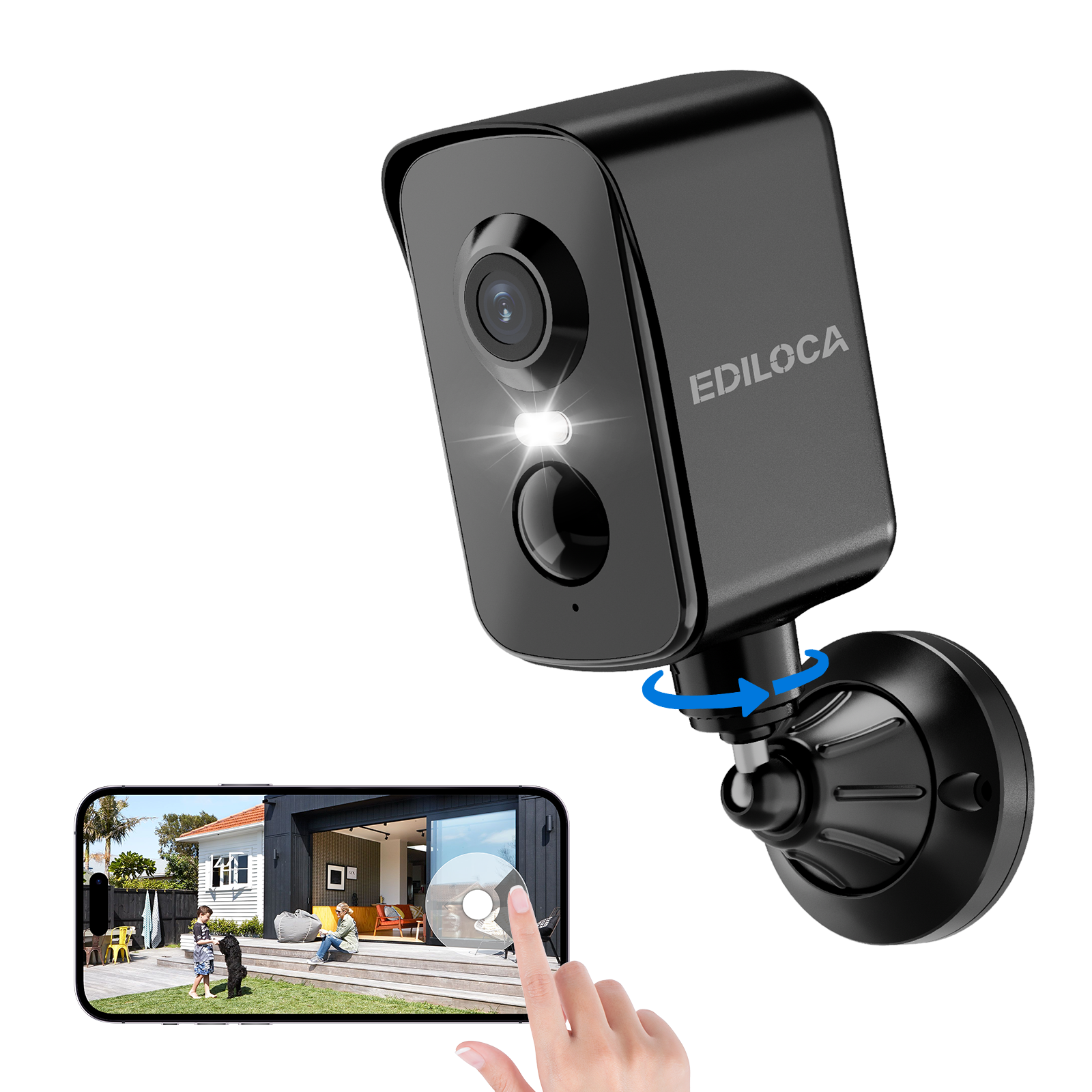 EDILOCA Battery Powered WiFi Camera