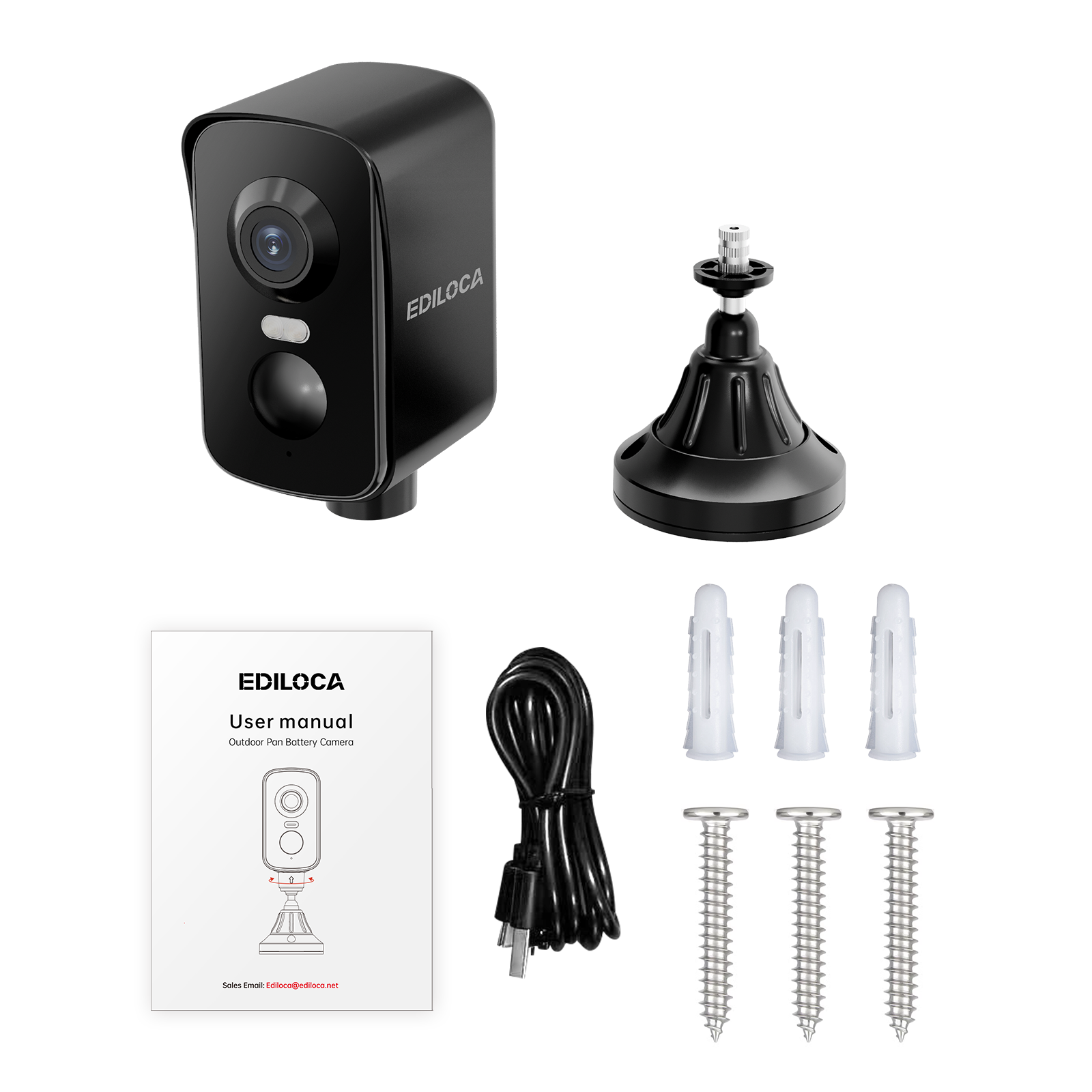 EDILOCA Battery Powered WiFi Camera